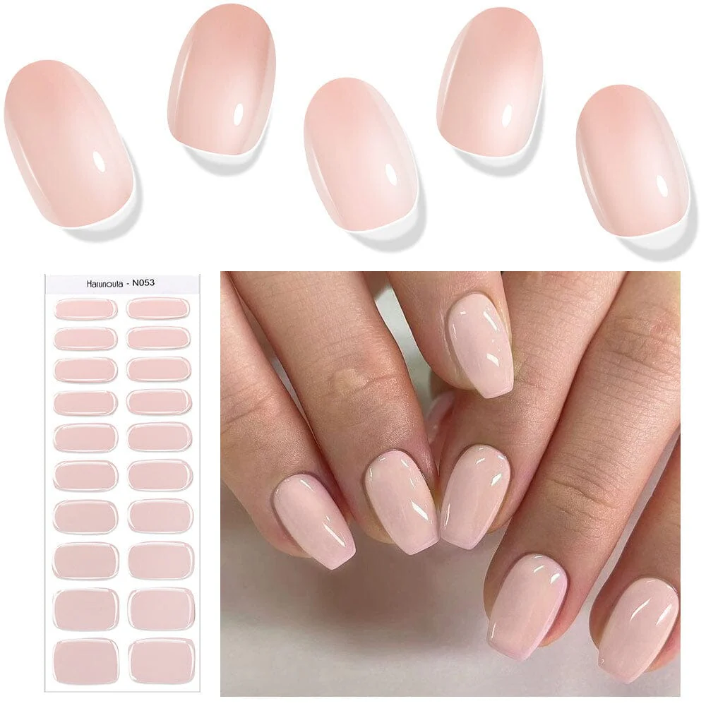 [US ONLY] 20 Tips Nude Semi-Cured Gel Nail Strips N053 - Image 3