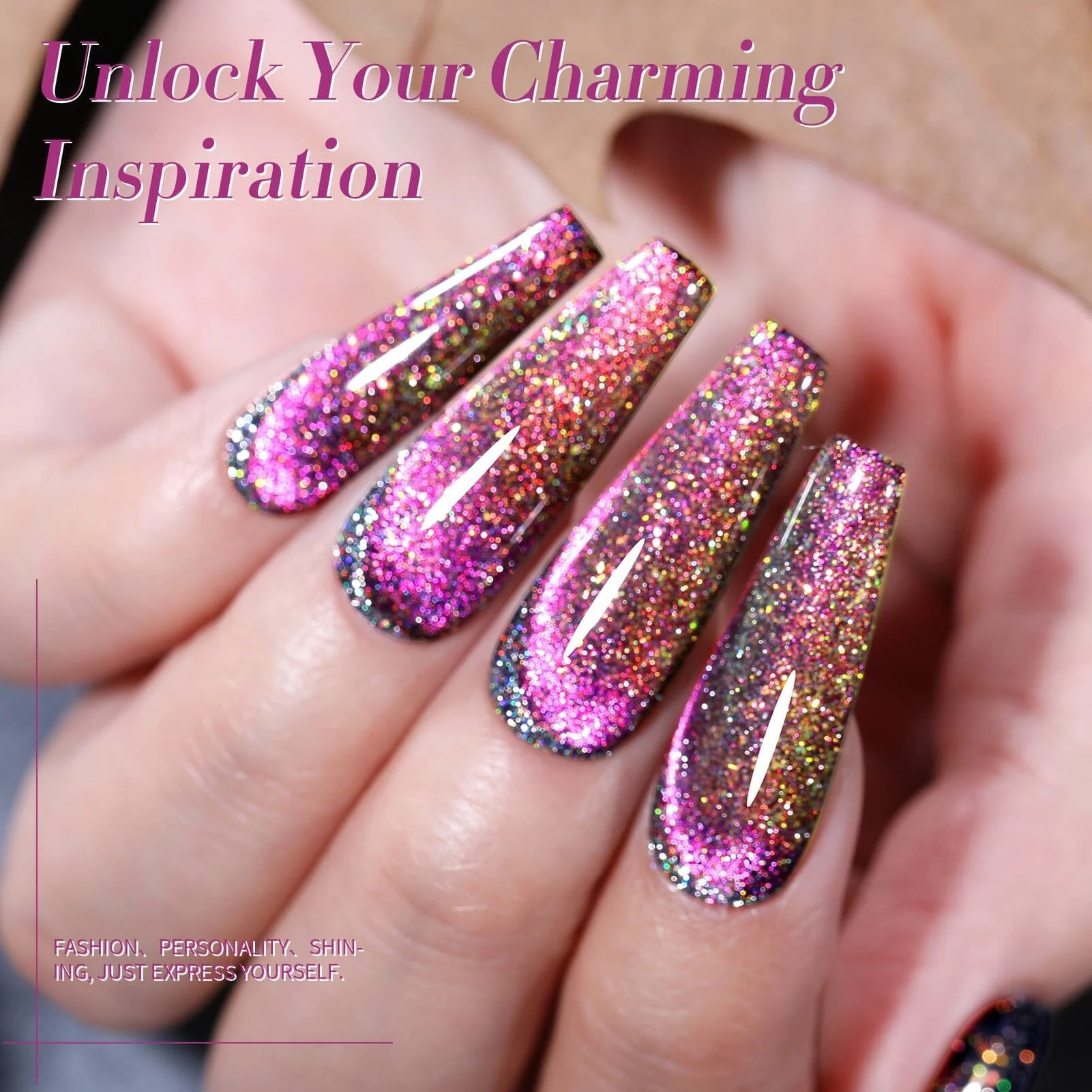 [US ONLY] 4 Colors 9D Flakies Reflective Cat Magnetic Gel 5ml - Image 7