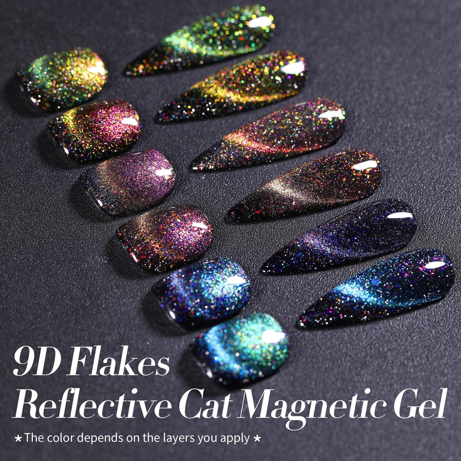 [US ONLY] 4 Colors 9D Flakies Reflective Cat Magnetic Gel 5ml - Image 8
