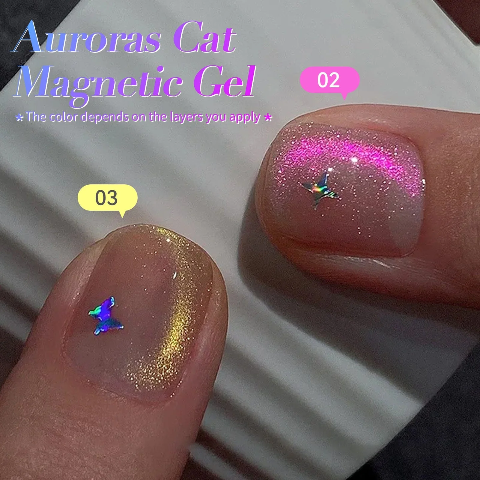 [US ONLY] 4 Colors Auroras Cat Magnetic Gel Polish Set 5ml - Image 3