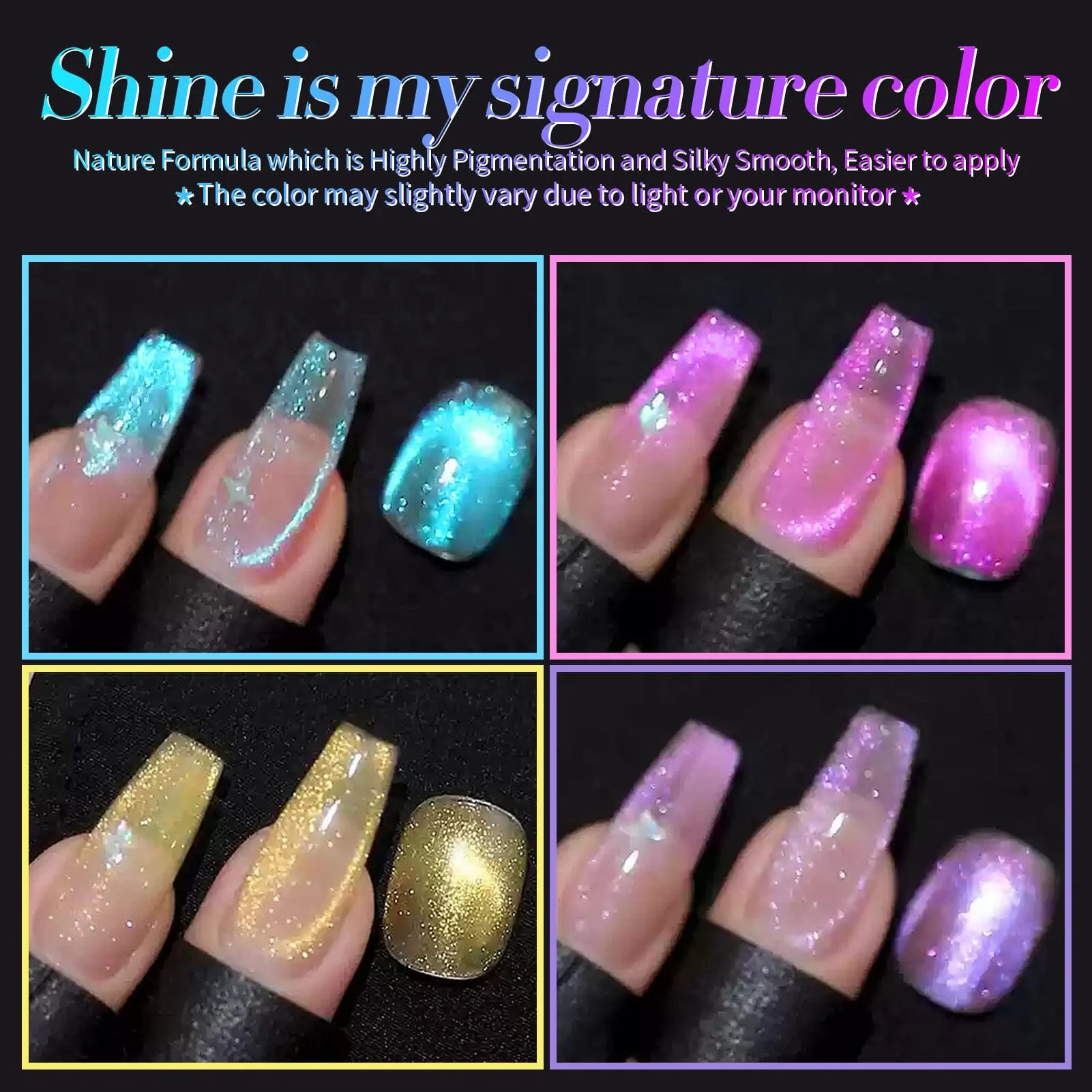 [US ONLY] 4 Colors Auroras Cat Magnetic Gel Polish Set 5ml - Image 8
