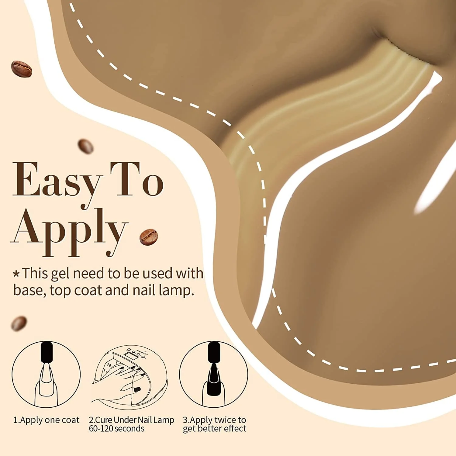 [US ONLY] 6 Colors Nude Brown Gel Polish Set - Image 9