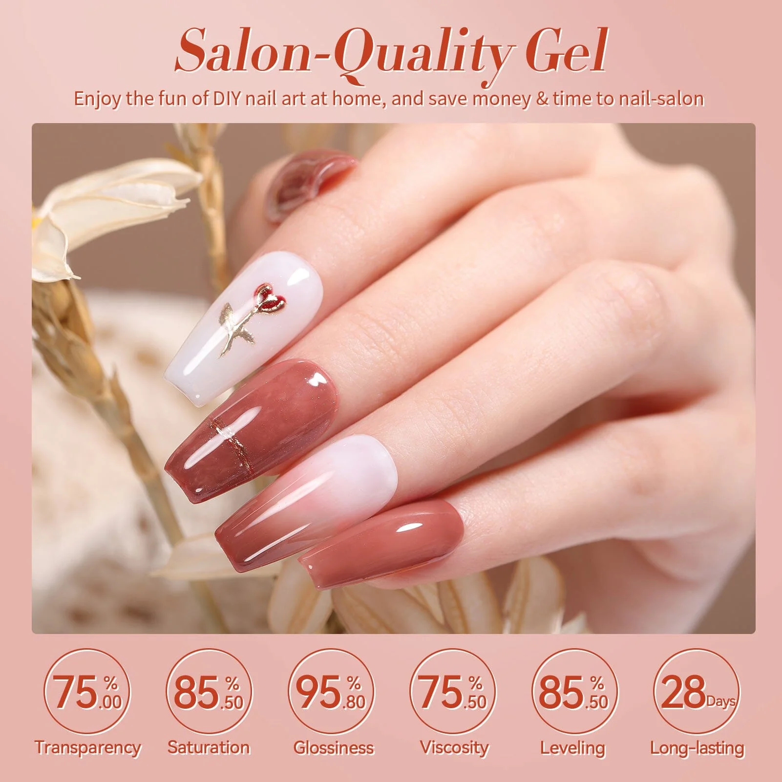 [US ONLY] 6 Colors Rose Garden Milky Jelly Gel Polish Set 7ml - Image 3