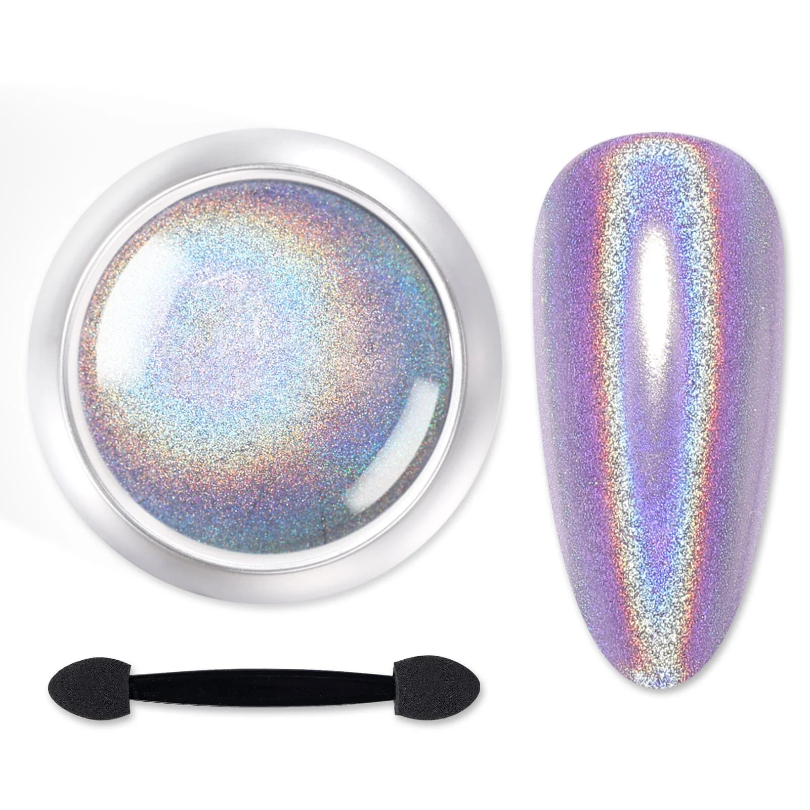 [US ONLY] BORN PRETTY Holo Nail Powder Silver Chrome Powder