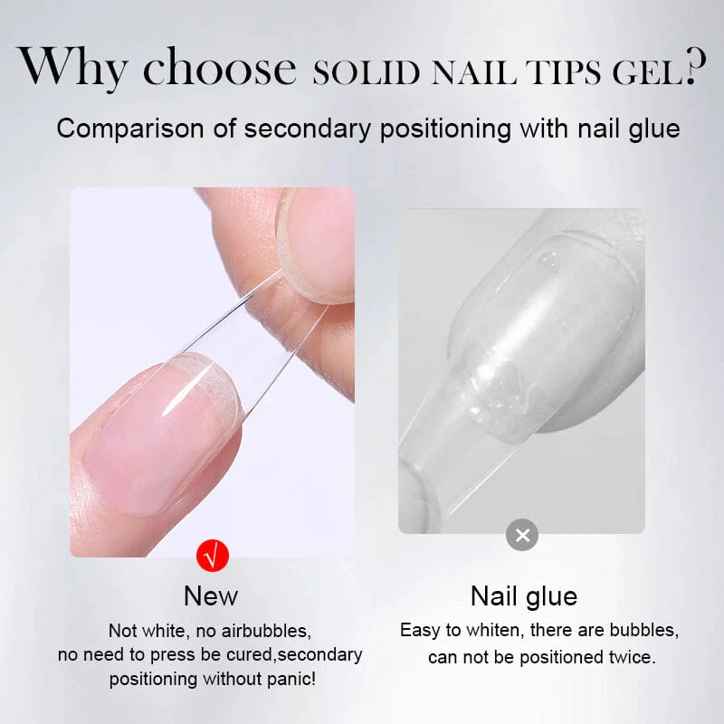 [US ONLY] Clear Solid Nail Tips Gel Polish 30ml - Image 10