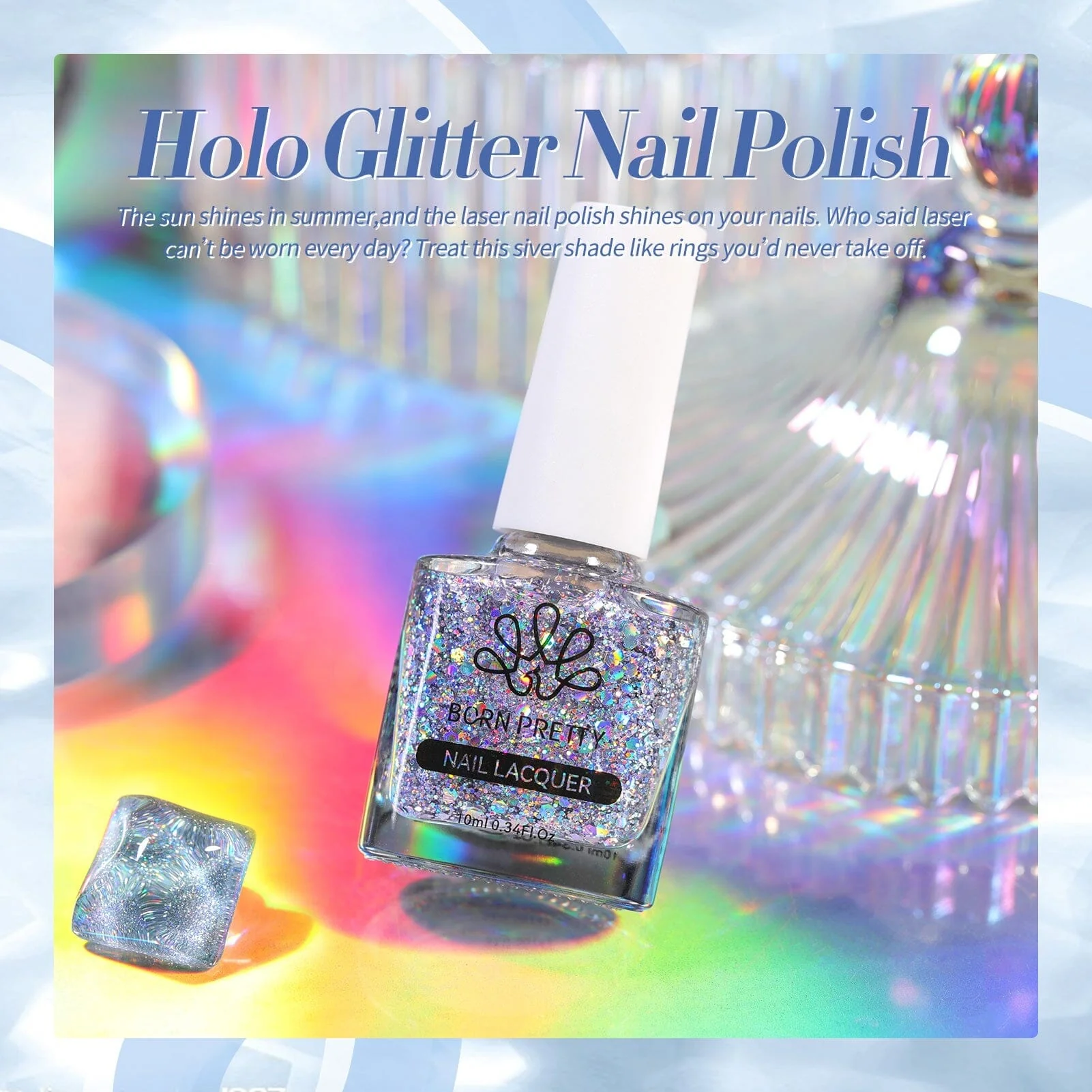 [US ONLY] Iridescent Glitter Nail Polish 10ml - Image 6