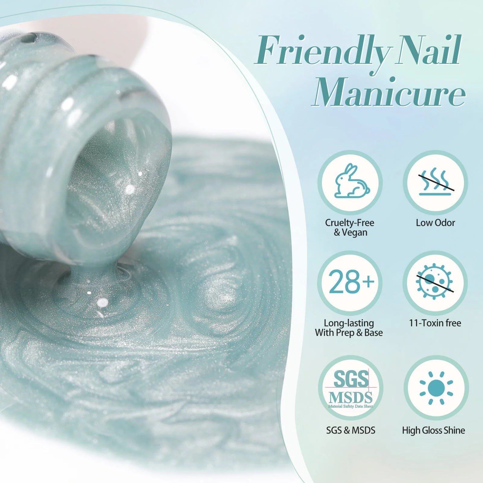[US ONLY] Moonlight Cat Magnetic Gel Polish Green 15ml - Image 6