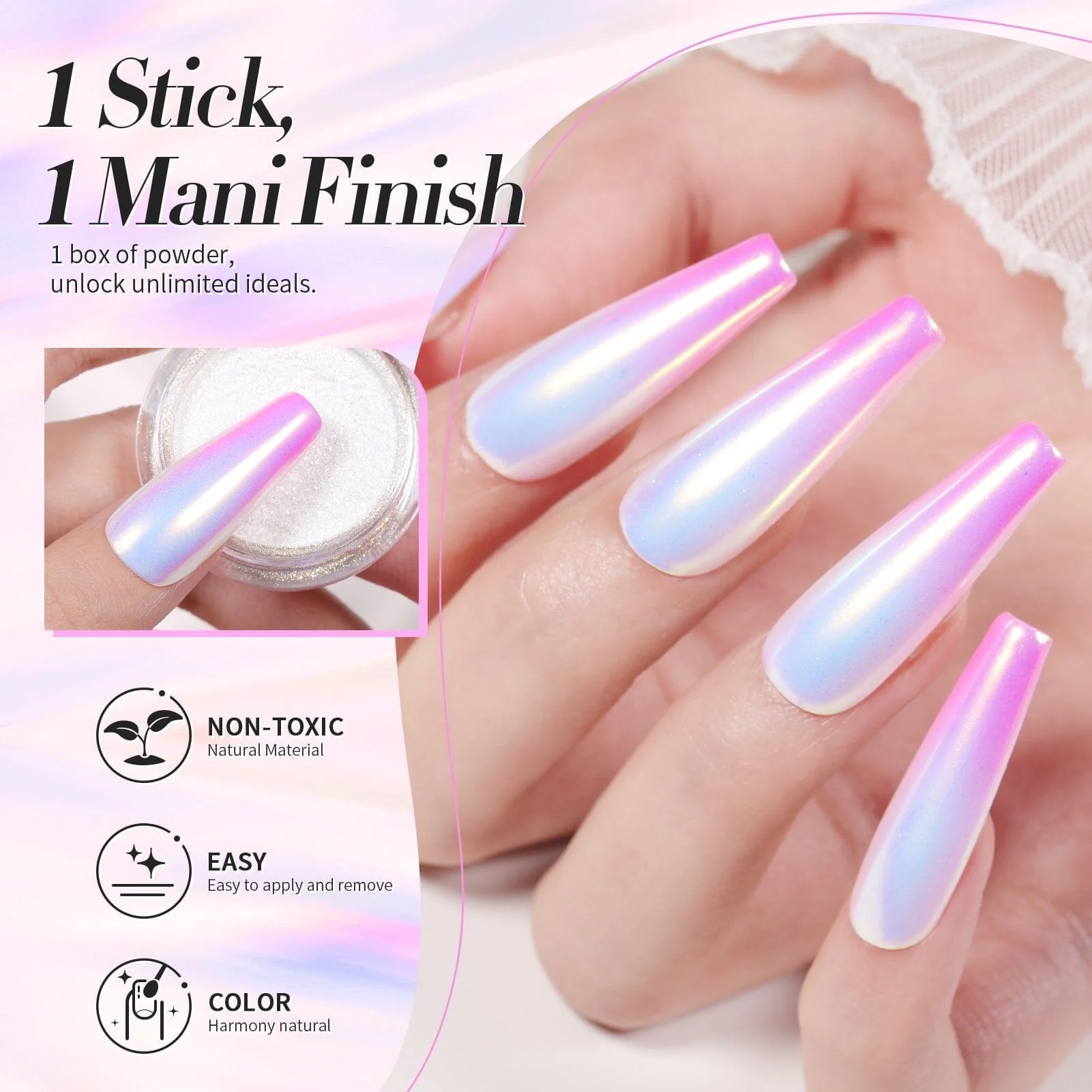 [US ONLY] Multiple Styles Auroras Powder Chrome Nail Glitter Powder - Image 3