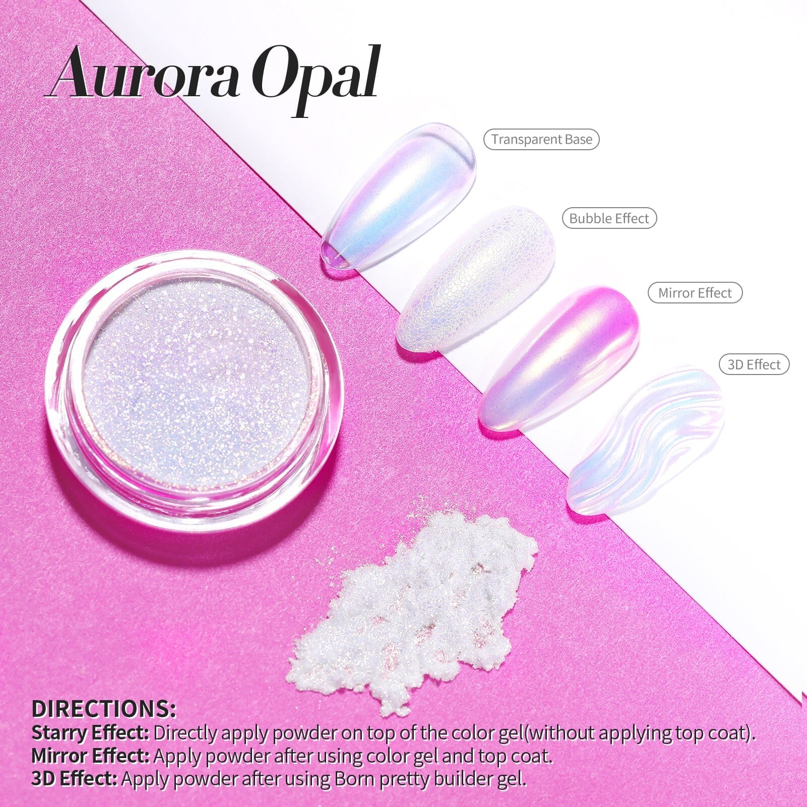 [US ONLY] Multiple Styles Auroras Powder Chrome Nail Glitter Powder - Image 5