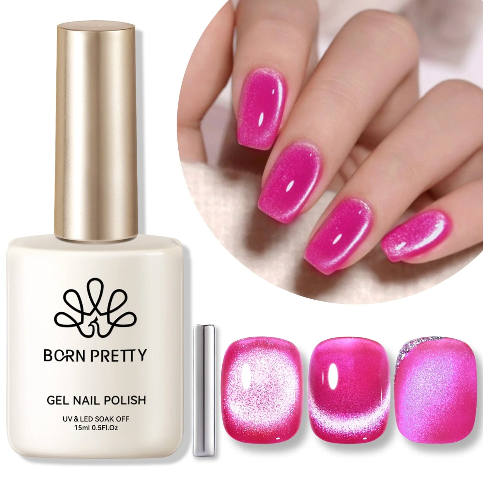 [US ONLY] Rose Red Cat Magnetic Gel Polish 15ml - Image 10