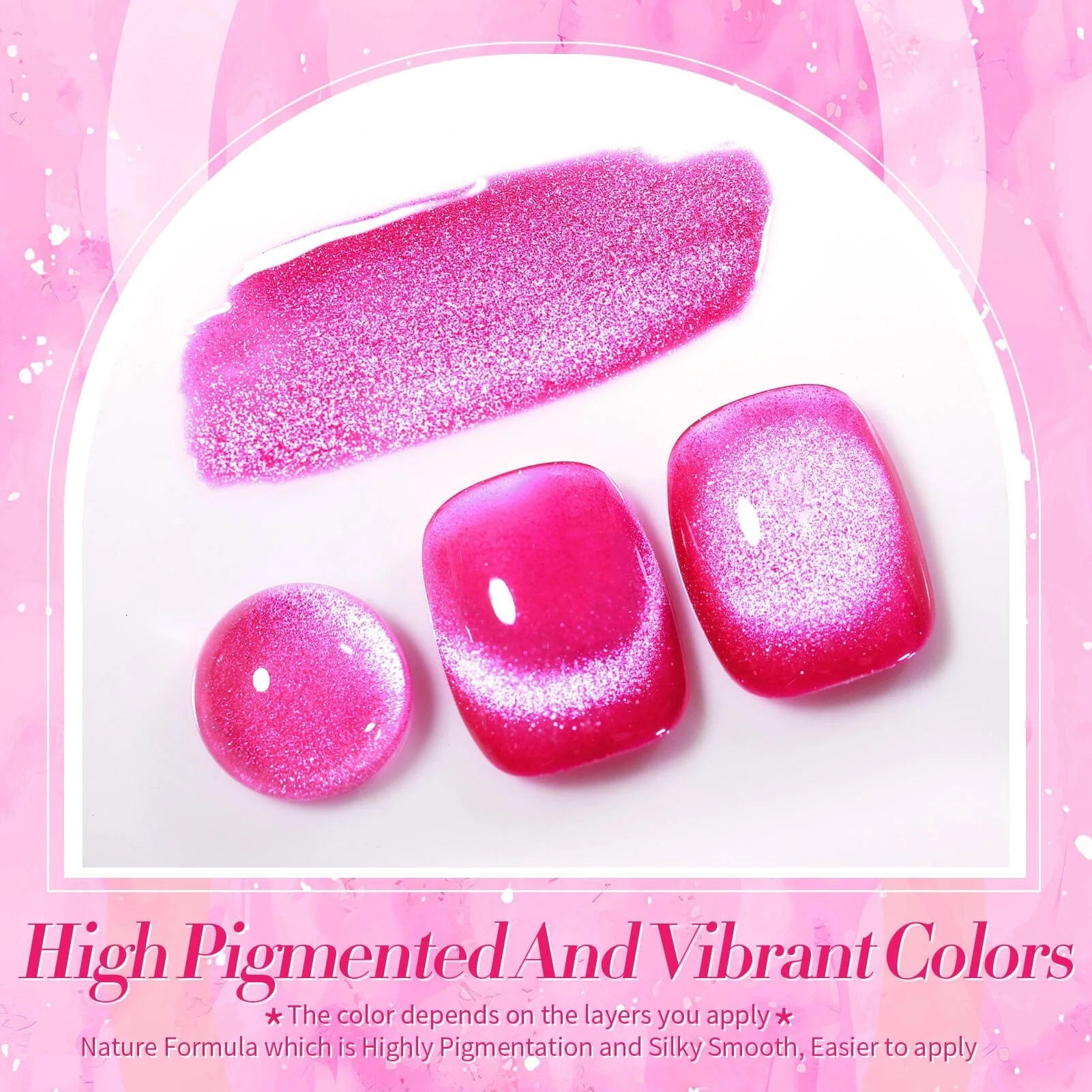 [US ONLY] Rose Red Cat Magnetic Gel Polish 15ml - Image 5