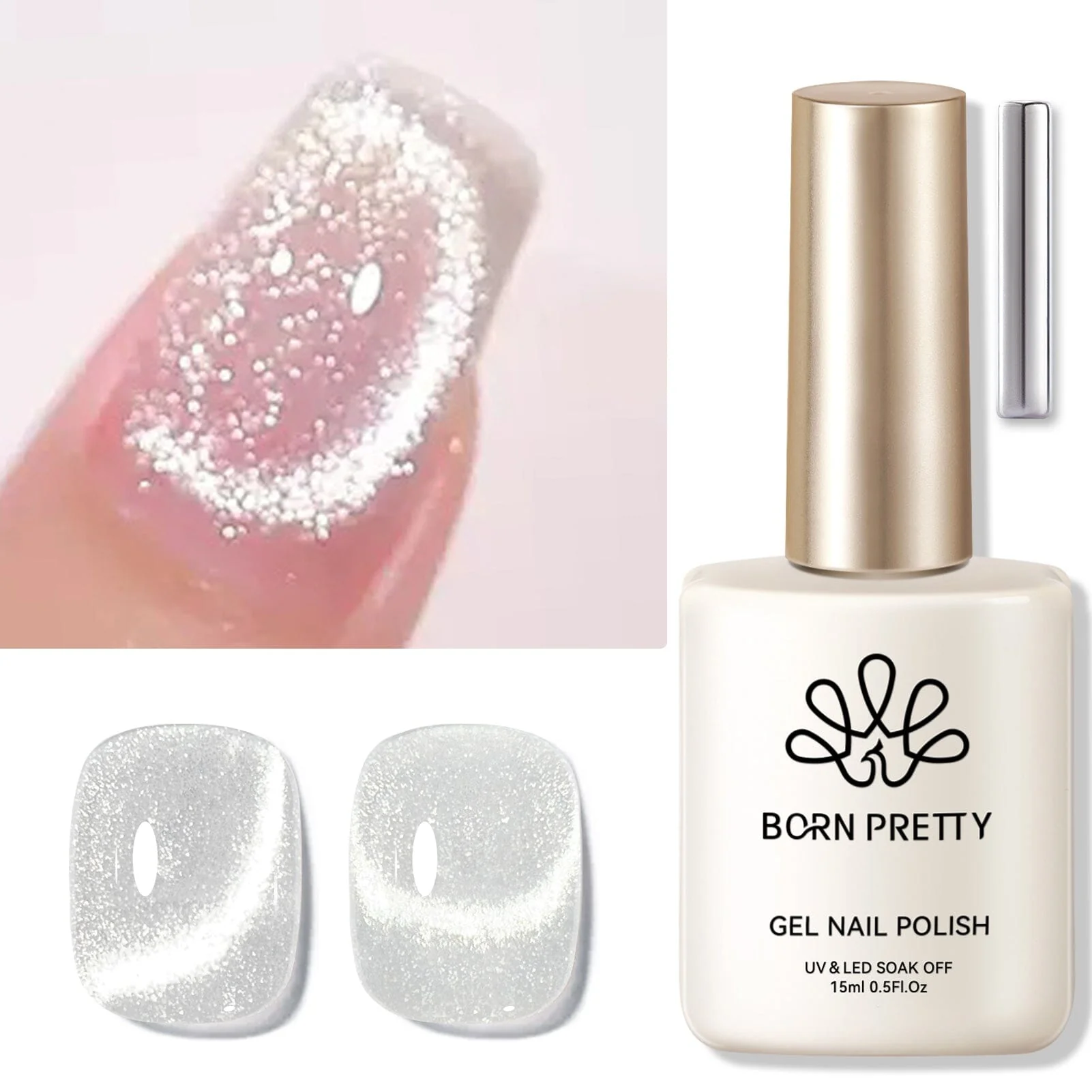 [US ONLY] Silver Super Shine Cat Magnetic Gel Polish 15ml - Image 8