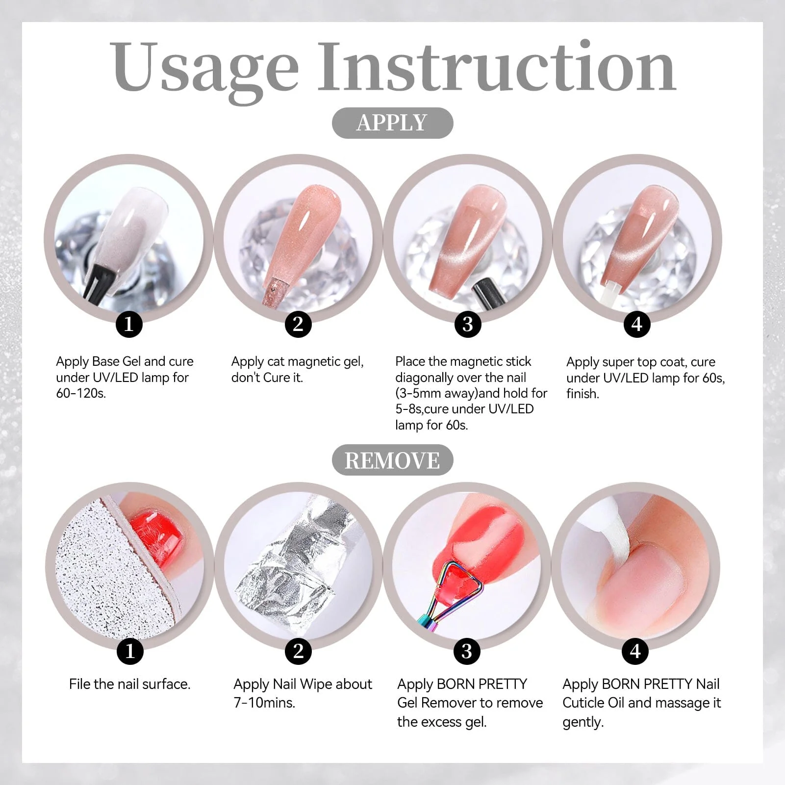 Water Light Cat Magnetic Gel MY01 First Love 15ml - Image 6