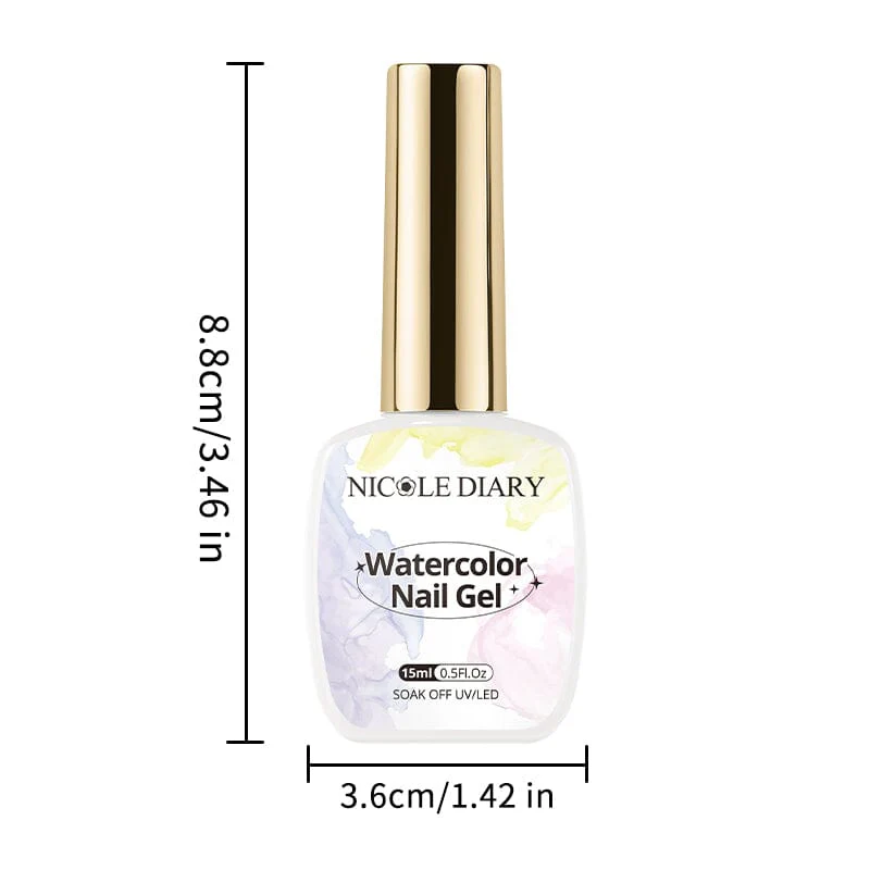 Watercolor Nail Gel 15ml - Image 5