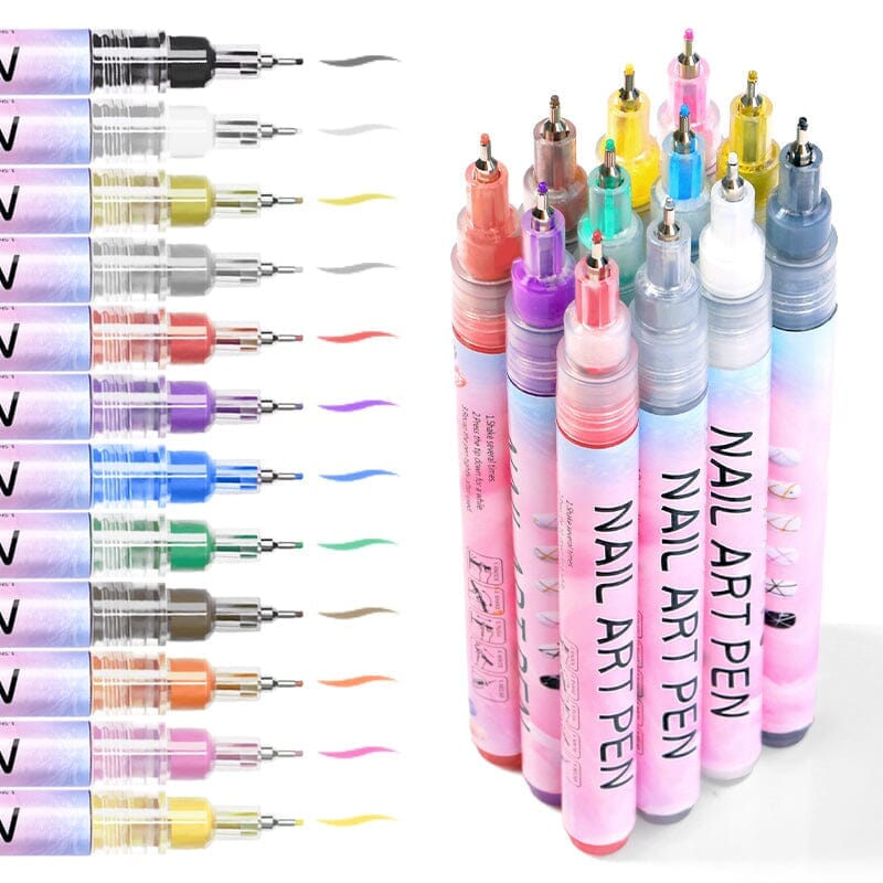 Black Nail Art Drawing Pen - Image 4