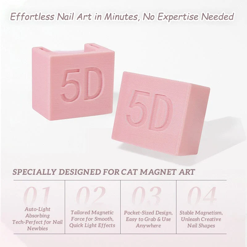 White 5D Automatic Cat Magnet - Image 9