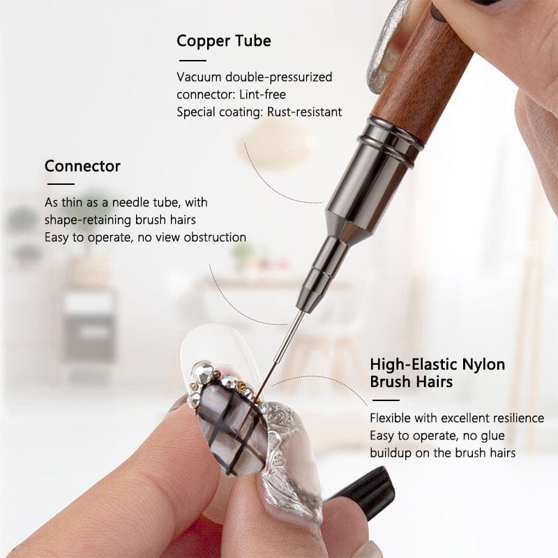 Wooden Handle Nail Liner Brush - Image 3